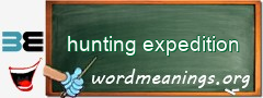WordMeaning blackboard for hunting expedition